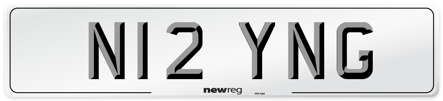 N12 YNG Number Plate from New Reg